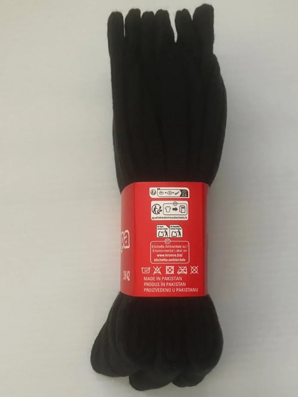 Kappa Black Crew Socks - Men's Medium - 3 Pack - NWT